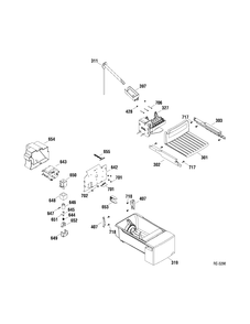 Part Location Diagram of WR01L00129 GE BASEPLATE STUD & WHL Assembly