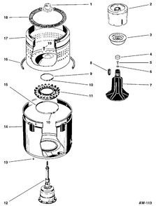 Part Location Diagram of WH43M50 GE NO LONGER AVAILABLE