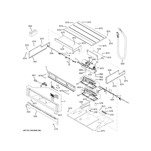Control Panel 1 Diagram and Parts List for CTD70DP2N5S1  General Electric Wall Oven