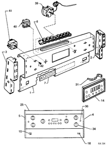 CONTROL PANEL Diagram and Parts List for GRMF2400SM-1  General Electric Range