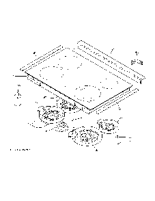 Cooktop Diagram and Parts List for JD630DF9BB  General Electric Range