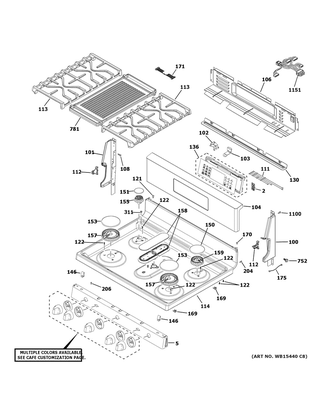 Part Location Diagram of WB56X31944 GE GLASS & TOUCH BOARD ASM