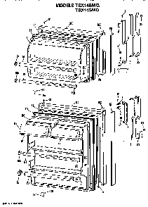 Doors Diagram and Parts List for TBX14SMCRHA  General Electric Refrigerator