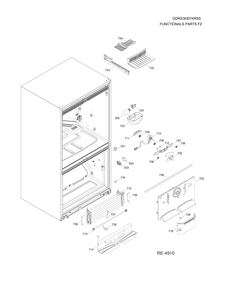 FUNCTIONAL PARTS FZ Diagram and Parts List for GDRS3KBYKRSS  General Electric Refrigerator