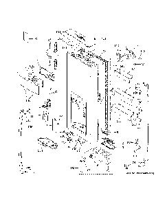 Dispenser Door Diagram and Parts List for PFE28PYNEFS  General Electric Refrigerator