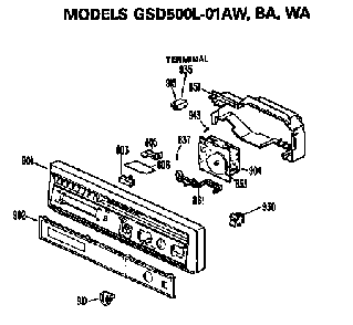 Part Location Diagram of WD21X625 GE TIMER