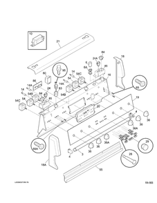 BACKGUARD Diagram and Parts List for 14501-1  General Electric Range