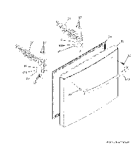 Freezer Door Diagram and Parts List for GFE26JYMWFFS  General Electric Refrigerator