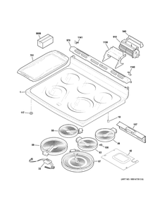 COOKTOP Diagram and Parts List for CS980ST7SS  General Electric Range