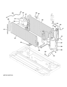 Sealed System Diagram and Parts List for AZ65H15DAMW1  General Electric Air Conditioner