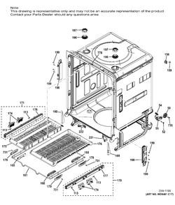 Part Location Diagram of WG04A03498 GE BRACKET BOLT RETAINER