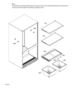 FF SHELVES Diagram and Parts List for GNR22DGEBFBB  General Electric Refrigerator