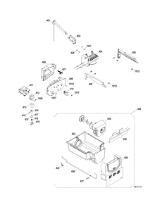 ICEMAKER Diagram and Parts List for PSRS6PGZADSS  General Electric Refrigerator
