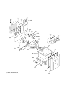 Freezer Controls And Components Diagram and Parts List for ZIBS240NCSS  General Electric Refrigerator