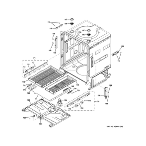 Body Parts (2) Diagram and Parts List for ZDT985SPNCSS  General Electric Dishwasher