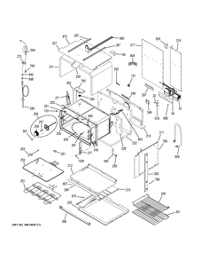 LOWER OVEN Diagram and Parts List for PT9200SL2SS  General Electric Wall Oven