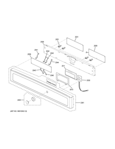 CONTROL PANEL Diagram and Parts List for CT9800SH4SS  General Electric Wall Oven