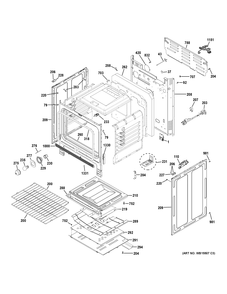 BODY PARTS Diagram and Parts List for JGSS66SEL1SS  General Electric Range
