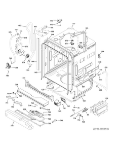 Part Location Diagram of WD12X22496 GE CONDUIT MAIN Assembly