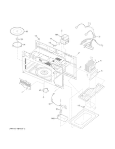 Interior Parts Diagram and Parts List for JNM3163RJ1SS  General Electric Microwave