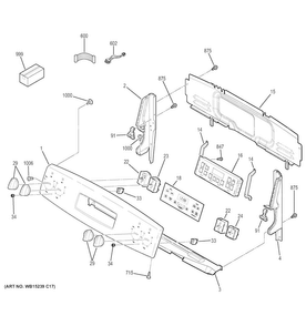 Part Location Diagram of WB07X24033 GE TRIM & BRACKET Assembly (White)