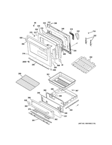 Door & Drawer Parts Diagram and Parts List for C2S985SET8SS  General Electric Range