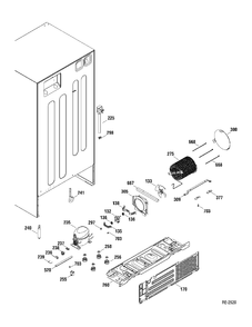SEALED SYSTEM Diagram and Parts List for GTR22HBTARWW  General Electric Refrigerator