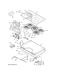 Part Location Diagram of WB03X29621 GE KNOB Assembly BB