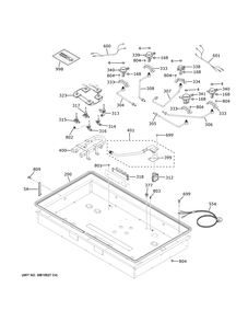 Gas And Burner Parts Diagram and Parts List for JGP3036SL3SS  General Electric Cooktop