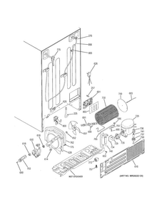 Machine Compartment Diagram and Parts List for GSE26HMECHES  General Electric Refrigerator