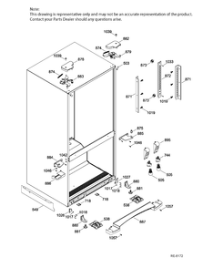 HINGE PARTS Diagram and Parts List for PNR22LGEBFWW  General Electric Refrigerator