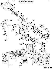 Ice Bucket/auger Diagram and Parts List for TBX22RGB  General Electric Refrigerator