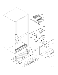 FZ SECTION Diagram and Parts List for GDRS0HBYERBS  General Electric Refrigerator