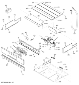 Control Panel Diagram and Parts List for JK3500DF2WW  General Electric Wall Oven