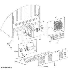 Part Location Diagram of WR86X22669 GE DRYER