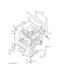 Body Parts Diagram and Parts List for JBS160DM5BB  General Electric Range