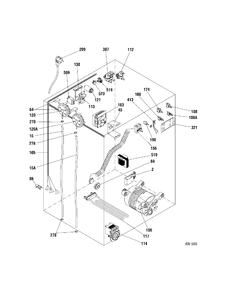 MOTOR & ELECTRICAL PARTS Diagram and Parts List for MCCH1120F0WW  General Electric Washer