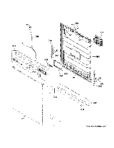 Escutcheon And Door Assembly Diagram and Parts List for XDF350PGR1WW  General Electric Dishwasher