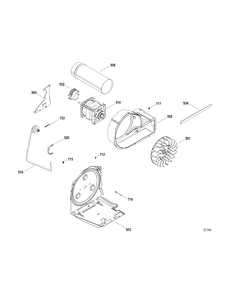 BLOWER - DRIVE Diagram and Parts List for GFMN245EL0MS  General Electric Washer