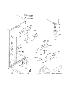 FRESH FOOD SECTION Diagram and Parts List for GSE25GSHJCSS  General Electric Refrigerator