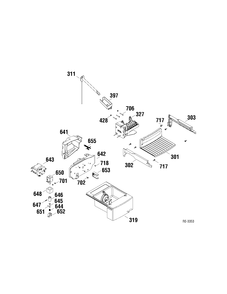 ICE MAKER Diagram and Parts List for DSRF5KGXAEWW  General Electric Refrigerator
