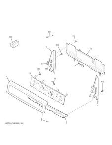 Control Panel Diagram and Parts List for PB911SJ4SS  General Electric Range