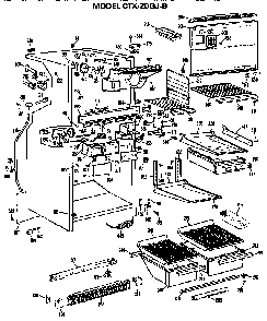 Cabinet Parts Diagram and Parts List for CTX20GJB  Hotpoint Refrigerator
