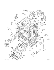 BODY PARTS Diagram and Parts List for PCGB930SET1SS  General Electric Range