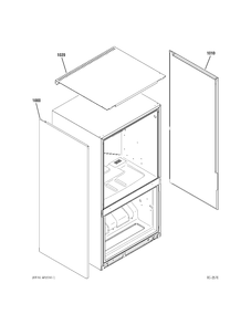 CLADDING Diagram and Parts List for ZFGB21HYDSS  General Electric Refrigerator