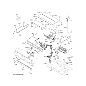 Control Panel Diagram and Parts List for CTS90DM2N4S5  General Electric Wall Oven