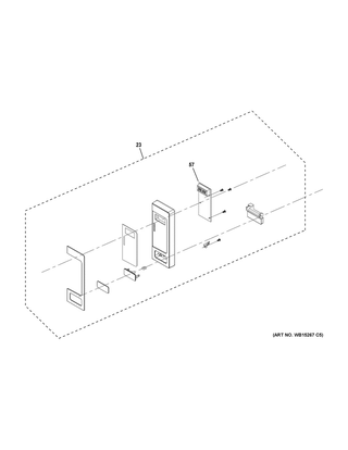 Control Parts Diagram and Parts List for PEM31BM1TS  General Electric Microwave