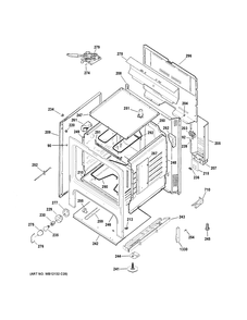 BODY PARTS Diagram and Parts List for JB255DJ4BB  General Electric Range