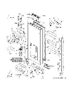 Dispenser door Diagram and Parts List for CFE28UP2MFS1  General Electric Refrigerator