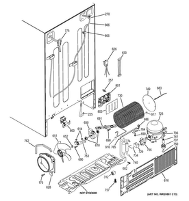 Machine Compartment Diagram and Parts List for GSE25GGHECCC  General Electric Refrigerator